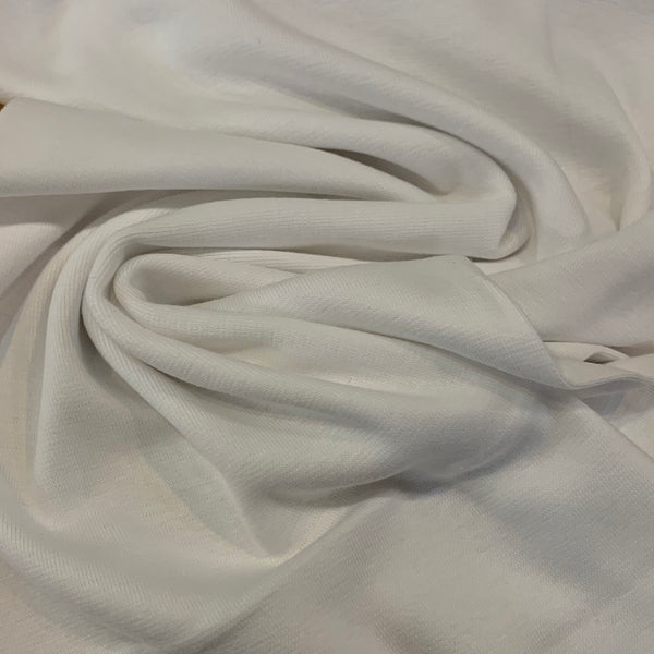 Stretch Cotton Lycra Ribbing Fabric - White