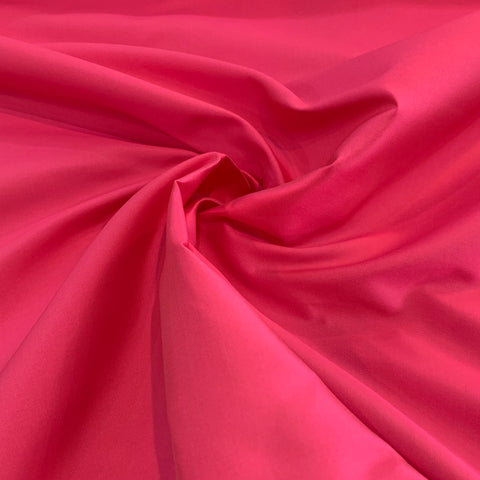 Silk Blend Twill Fabric - Hot Pink