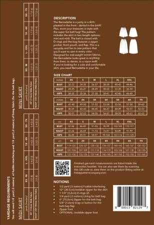 Bernadette Skirt Pattern - sizes xs-7x