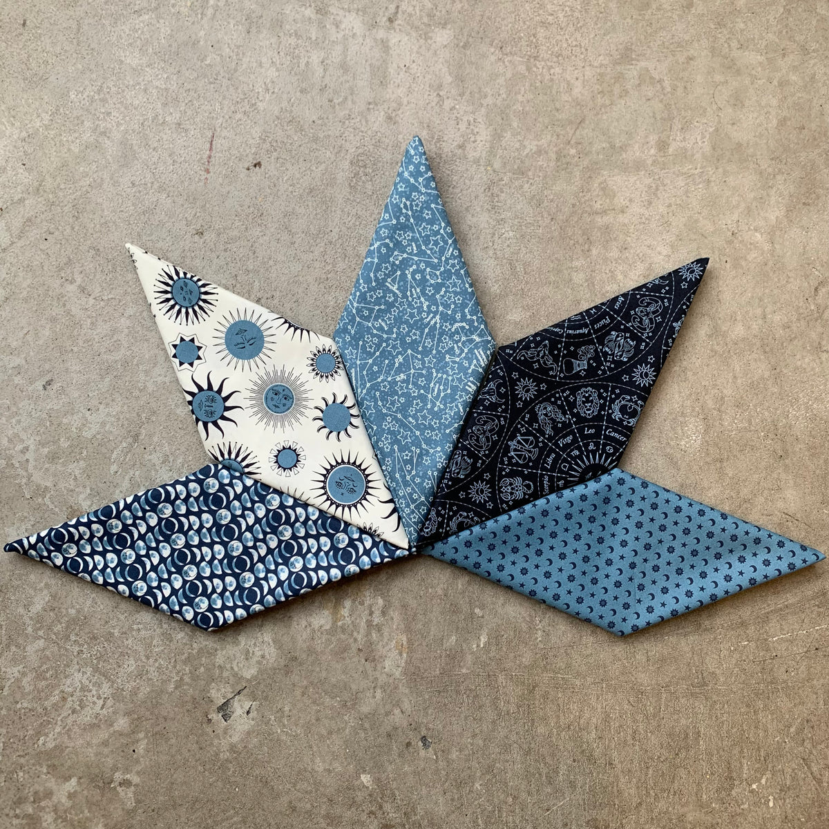 Starry Sky Cotton Quilting Fabric Fat Quarter Bundle Stitches