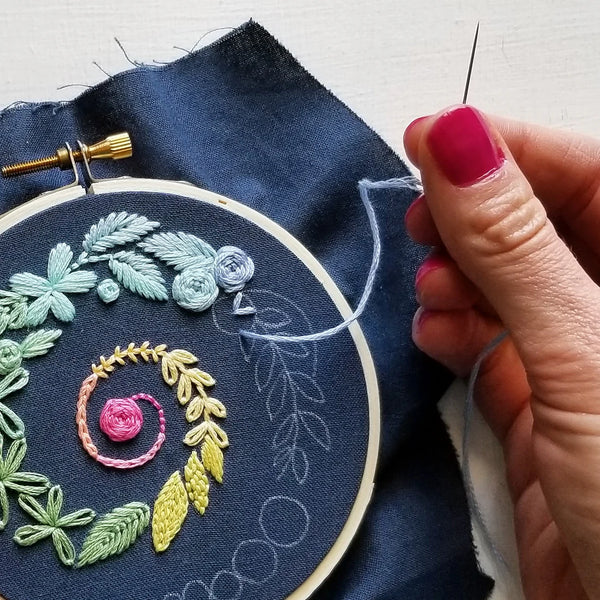 Spiral Sampler Embroidery Kit - Beginner Friendly