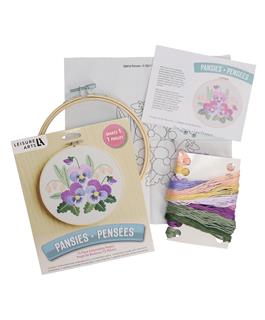 Pansies Embroidery Kit