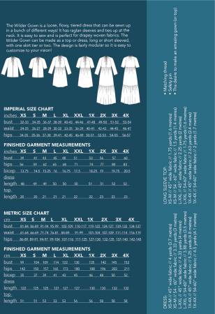 The Wilder Gown Pattern - sizes xs-4x