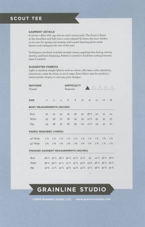 Scout Tee Pattern - sizes 0-18