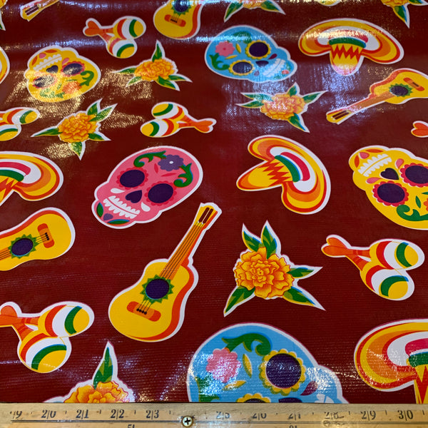 Fiesta Oilcloth - Burgundy