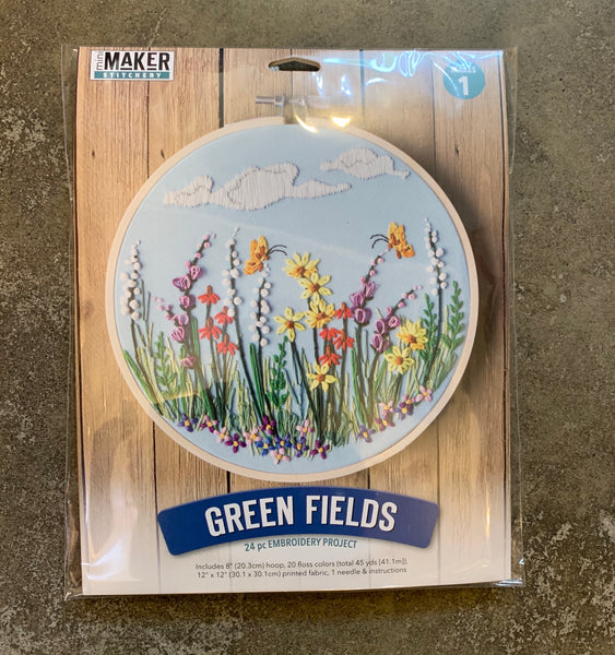 Green Fields Embroidery Kit