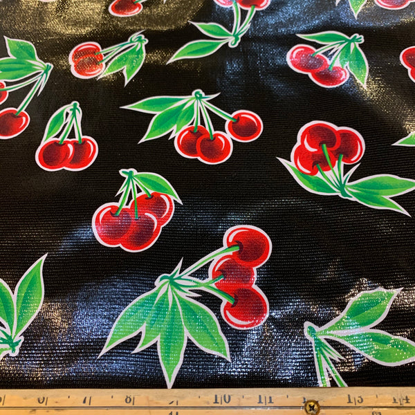 Stella Cherry Oilcloth - Black