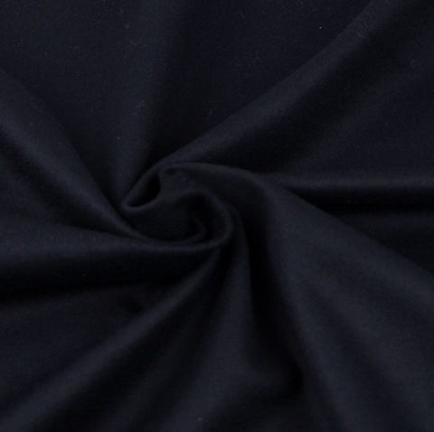 Wool Melton Fabric - Navy