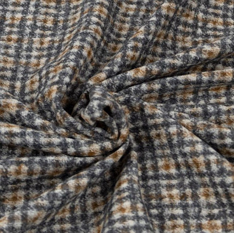 Wool Check Coating Fabric