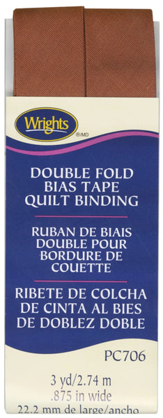 Wrights Bias Quilt Binding Dbl Fold 3yd