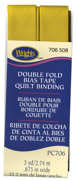 Wrights Bias Quilt Binding Dbl Fold 3yd