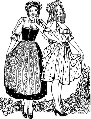 Austrian Dirndl Pattern 123 - XS-3XL