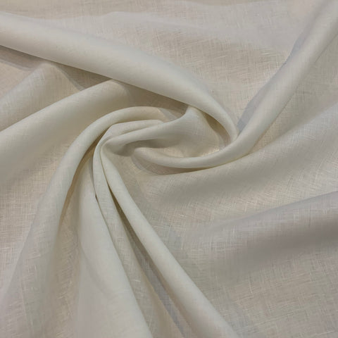 Mid Weight Italino Linen Fabric - White