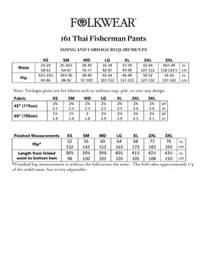Thai Fisherman Pants Pattern 161  - XS-3XL