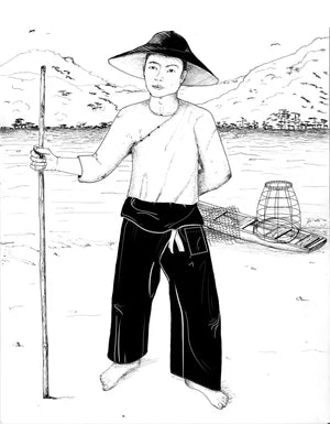 Thai Fisherman Pants Pattern 161  - XS-3XL