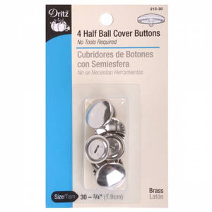 Dritz Button Cover Half Ball Size 30 - 3/4in
