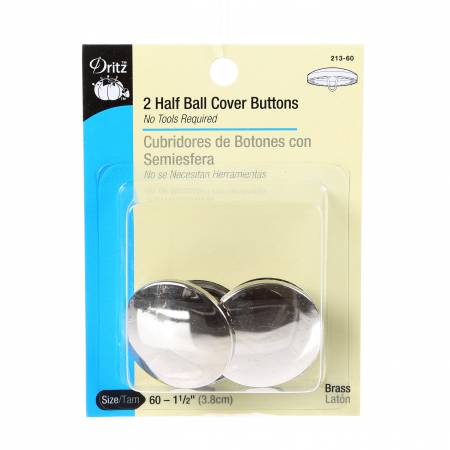 Dritz Button Cover Half Ball Size 60 - 1-1/2in