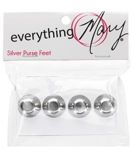 Everything Mary 1/2" Purse Feet Silver 4pc