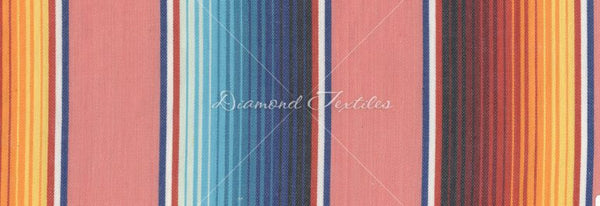 Serape Style Cotton Woven Fabric - Malibu