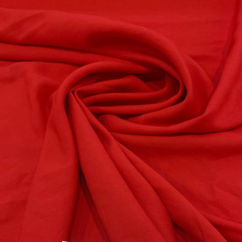Mid Weight Rayon Poly Fabric - Geranium Red