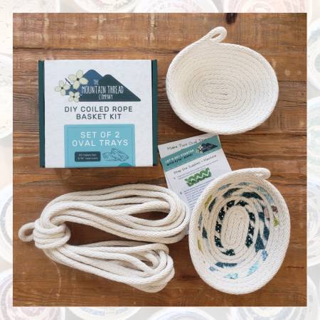 The Mountain Thread Co. Oval Trays Coiled Rope Basket Kit