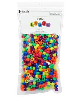 EBL Neon Mix Pony Beads 750pc