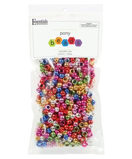 EBL Metallic Mix Pony Beads 500pc