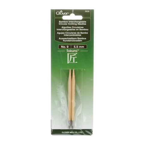 Clover Takumi Bamboo Interchangeable Circular Knitting Needles No 9