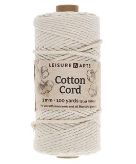 Leisure Arts Cotton Cord 3mm Natural 100yd