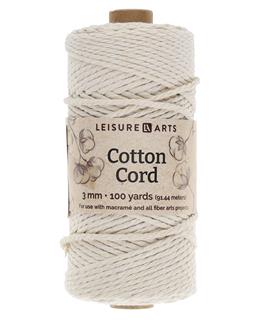 Leisure Arts Cotton Cord 3mm Cream 100yd