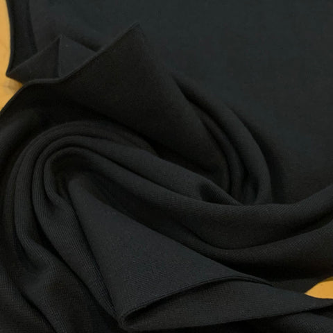 Cotton/Spandex Ribbing Fabric - Black