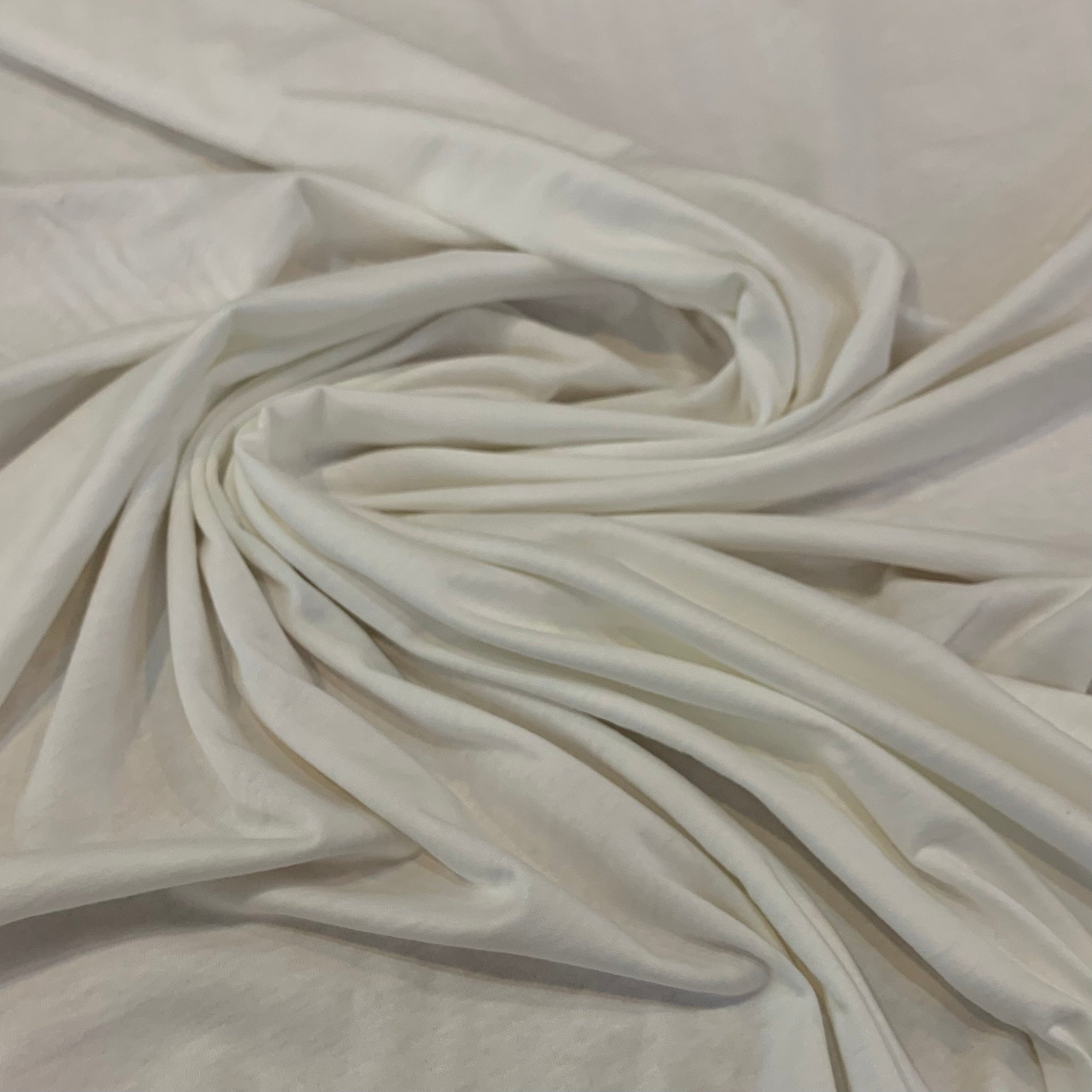 Cotton Jersey Fabric - White
