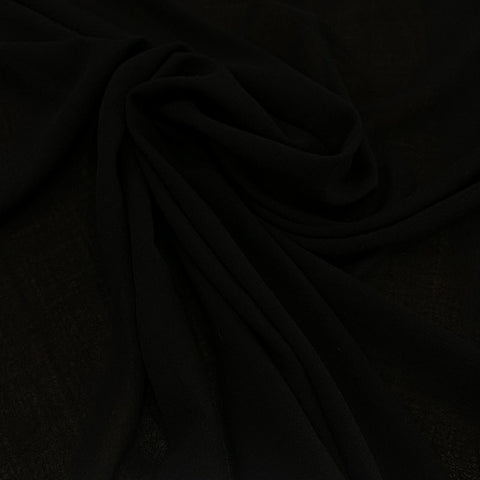 Wool Gauze Fabric - Black