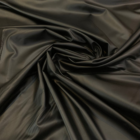 Faux Leather Poly/Spandex Fabric - Black