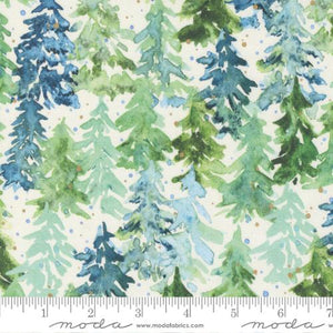 Comfort And Joy Winter Pines Cotton Fabric - Cloud 39758 11
