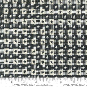 Owl O Ween Spider Gingham Cotton Fabric - Midnight 31194 17