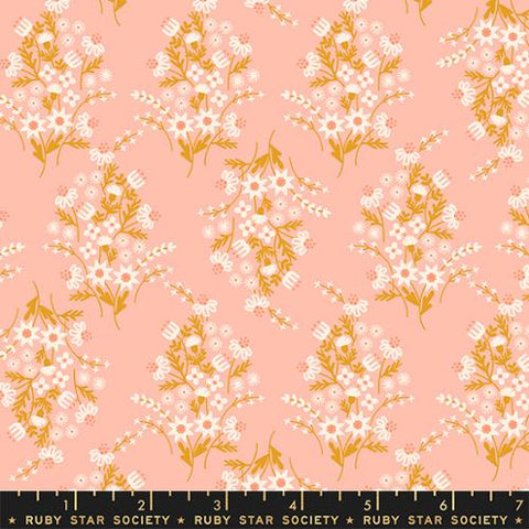 Sunbeam Wild Flower Child Cotton Fabric - Peach RS1059 16