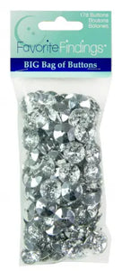Favorite Findings Clear Gem Button 5/8in 16mm Value Pack