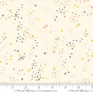 Dawn On The Prairie Stitch Confetti Dots Cotton Fabric - Unbleached 45577 11