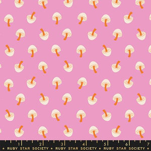 Tiny Frights Tiny Mushrooms Cotton Fabric - Daisy RS5118 14