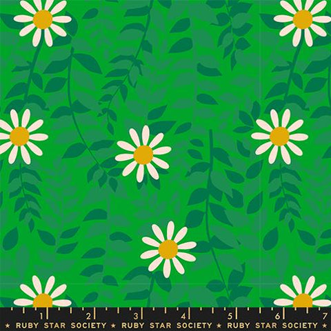 Flowerland Daises Cotton Fabric - Verdant RS0075 12