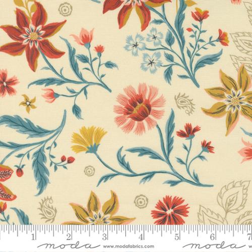 Cadence Quilt Fabric - Patchwork in Persimmon Red/Orange - 11919 11