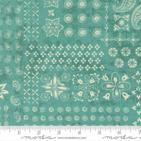 Cadence Bandana Cotton Fabric - Teal 11914 17