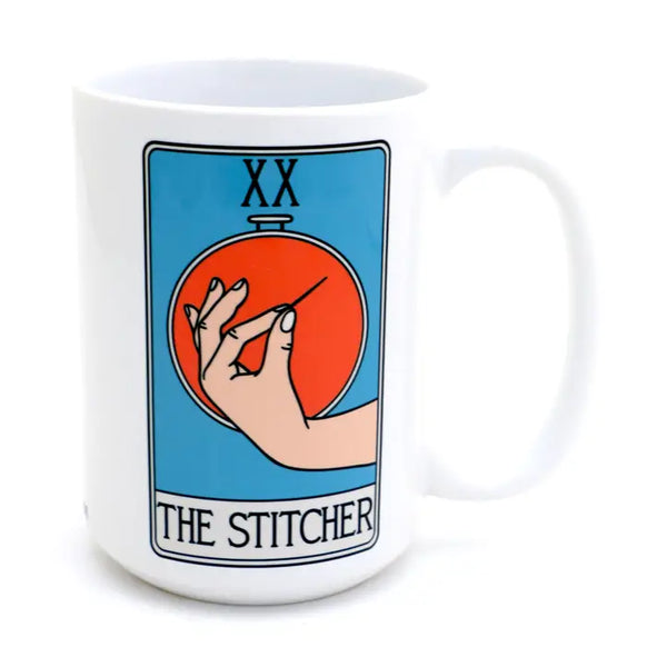 The Stitcher Tarot Card 15oz Sewing Mug