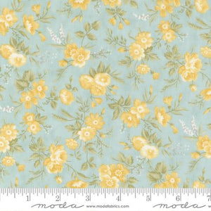 Honeybloom Sweet Blossoms Cotton Fabric - Water 44342 12