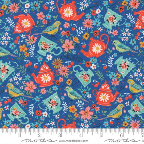 Julia Tea Time Cotton Fabric - Delft 11921 12