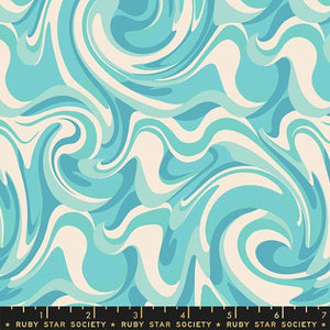 Rise and Shine Chimera Cotton Fabric - Turquoise RS0080 14