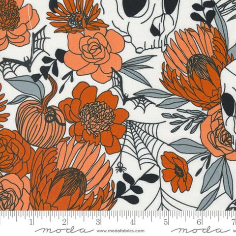 Noir Haunted Garden Cotton Fabric - Pumpkin 11540 11