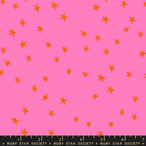 Starry Cotton Quilting Fabric - Vivid Pink RS4109 41