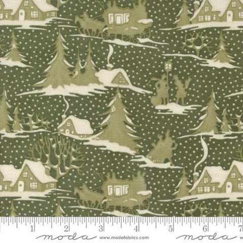 A Christmas Carol Winter Villages Cotton Fabric - Holly 44351 15